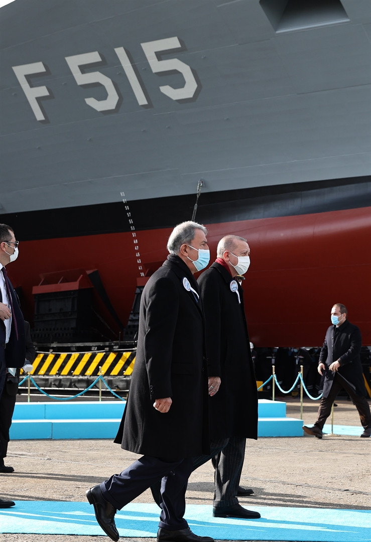 Cumhurbaşkanı Erdoğan, F-515 Fırkateyninin denize indiriliş törenine katıldı