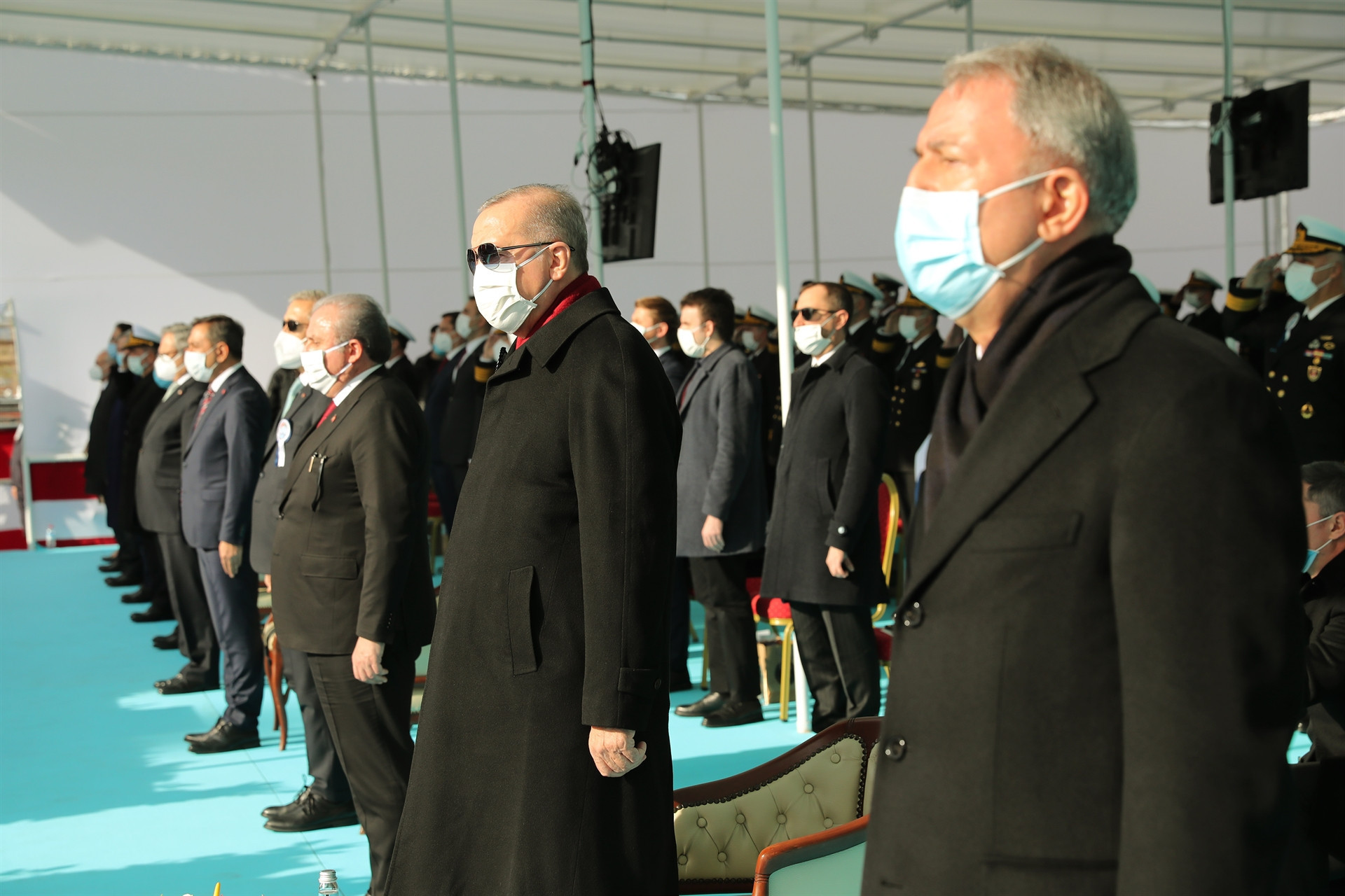 Cumhurbaşkanı Erdoğan, F-515 Fırkateyninin denize indiriliş törenine katıldı