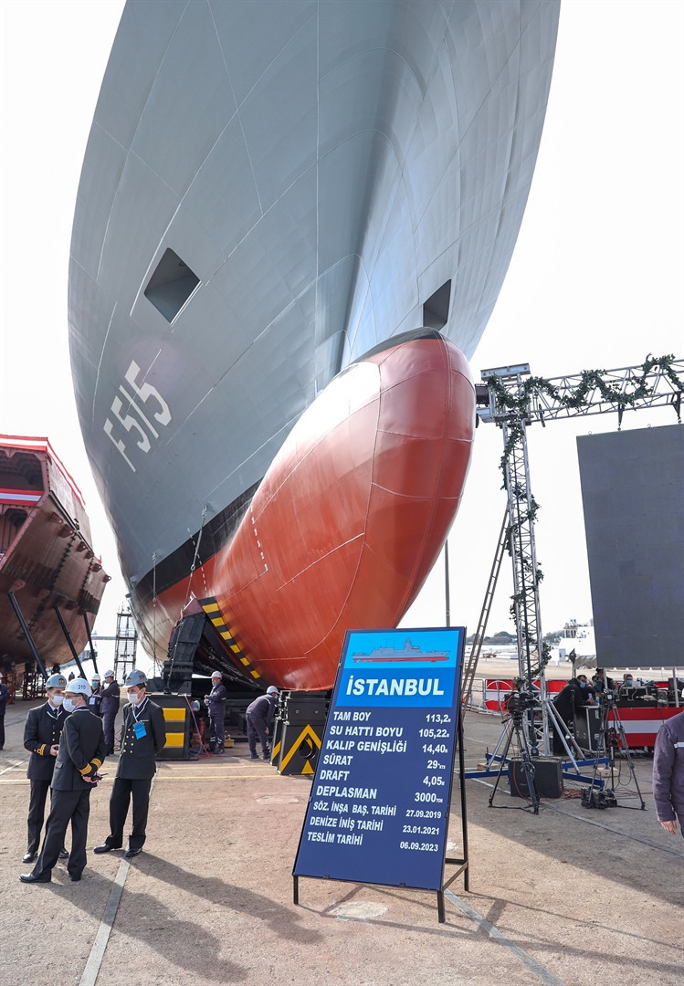 Cumhurbaşkanı Erdoğan, F-515 Fırkateyninin denize indiriliş törenine katıldı