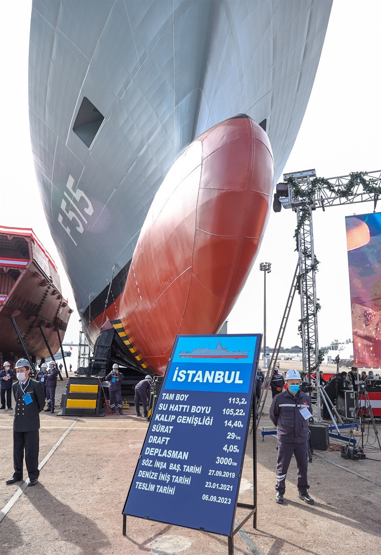 Cumhurbaşkanı Erdoğan, F-515 Fırkateyninin denize indiriliş törenine katıldı