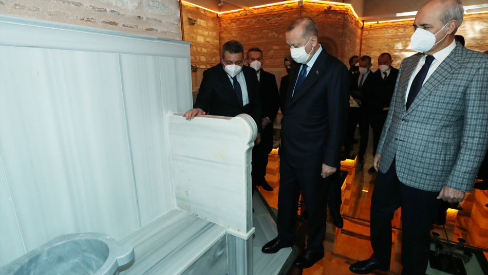Cumhurbaşkanı Erdoğan Üsküdardaki Nevmekan Selimiyeyi ziyaret etti