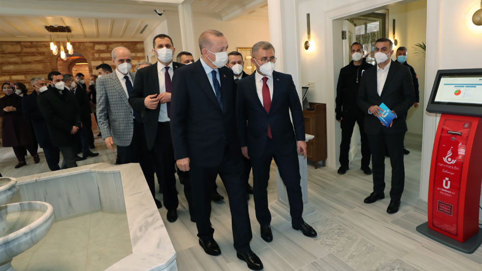 Cumhurbaşkanı Erdoğan Üsküdardaki Nevmekan Selimiyeyi ziyaret etti