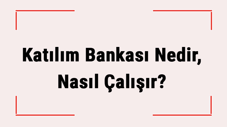 Katılım Bankası Nedir, Nasıl Çalışır? Diğer Bankalardan Farkı Nedir?
