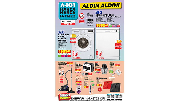 A101 aktüel ürünler kataloğu 8 Temmuz 2021 İşte, A101 haftanın indirimli ürünleri