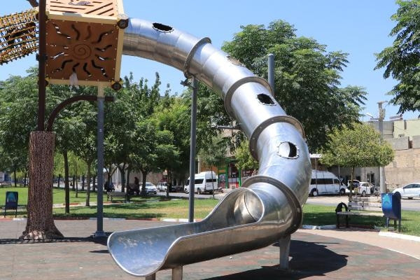 Şanlıurfa’da sacdan kaydırak tepkisi
