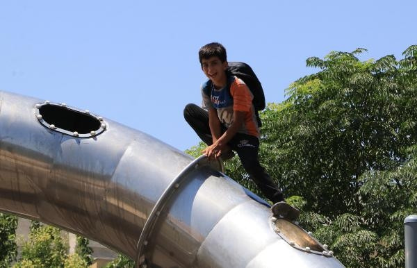 Şanlıurfa’da sacdan kaydırak tepkisi