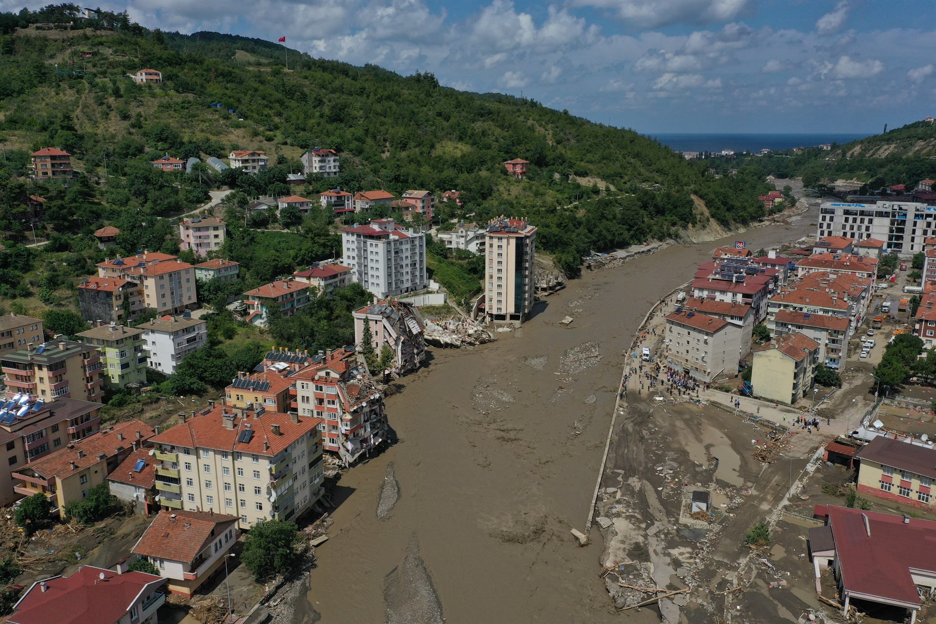 Kastamonu, Sinop ve Bartındaki sel felaketinden yeni kareler