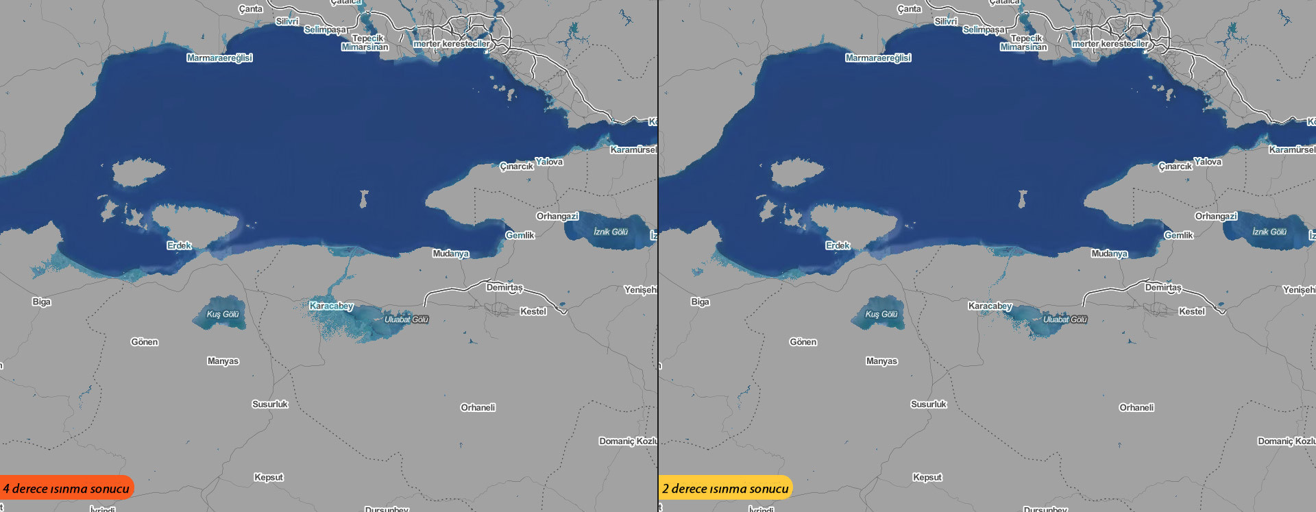 Türkiyenin kıyı şeridi tamamen değişecek İşte haritalarla 2100 yılı senaryoları