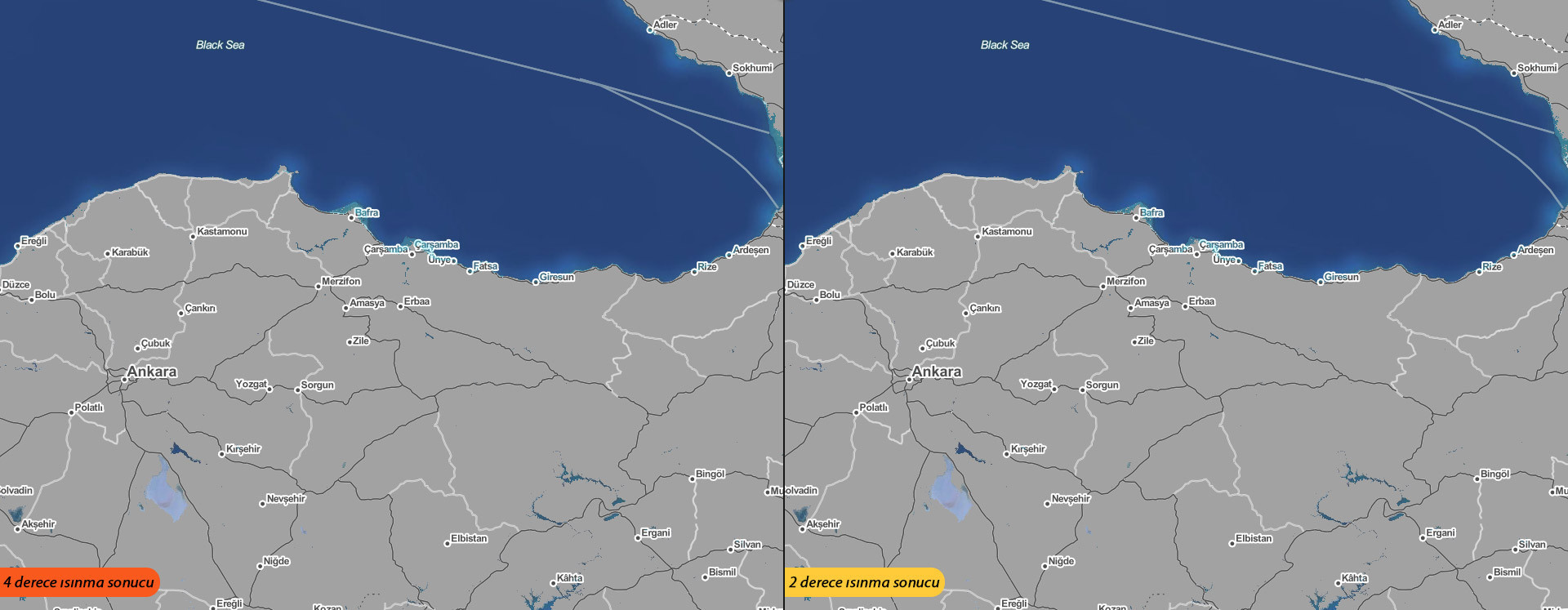 Türkiyenin kıyı şeridi tamamen değişecek İşte haritalarla 2100 yılı senaryoları