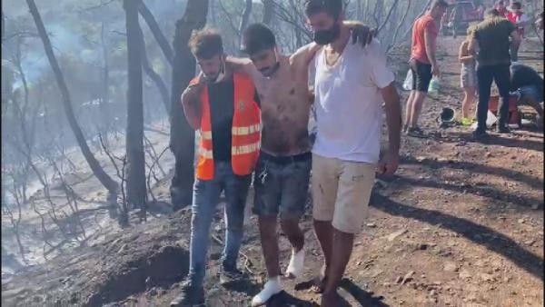 Heybeliadadaki yangından kareler Heybeliadadaki yangından kareler