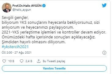 YKS 2021 tercih sonuçları bugün açıklanır mı Üniversite (YKS) tercih sonuçları için gözler ÖSYM duyurular ekranında