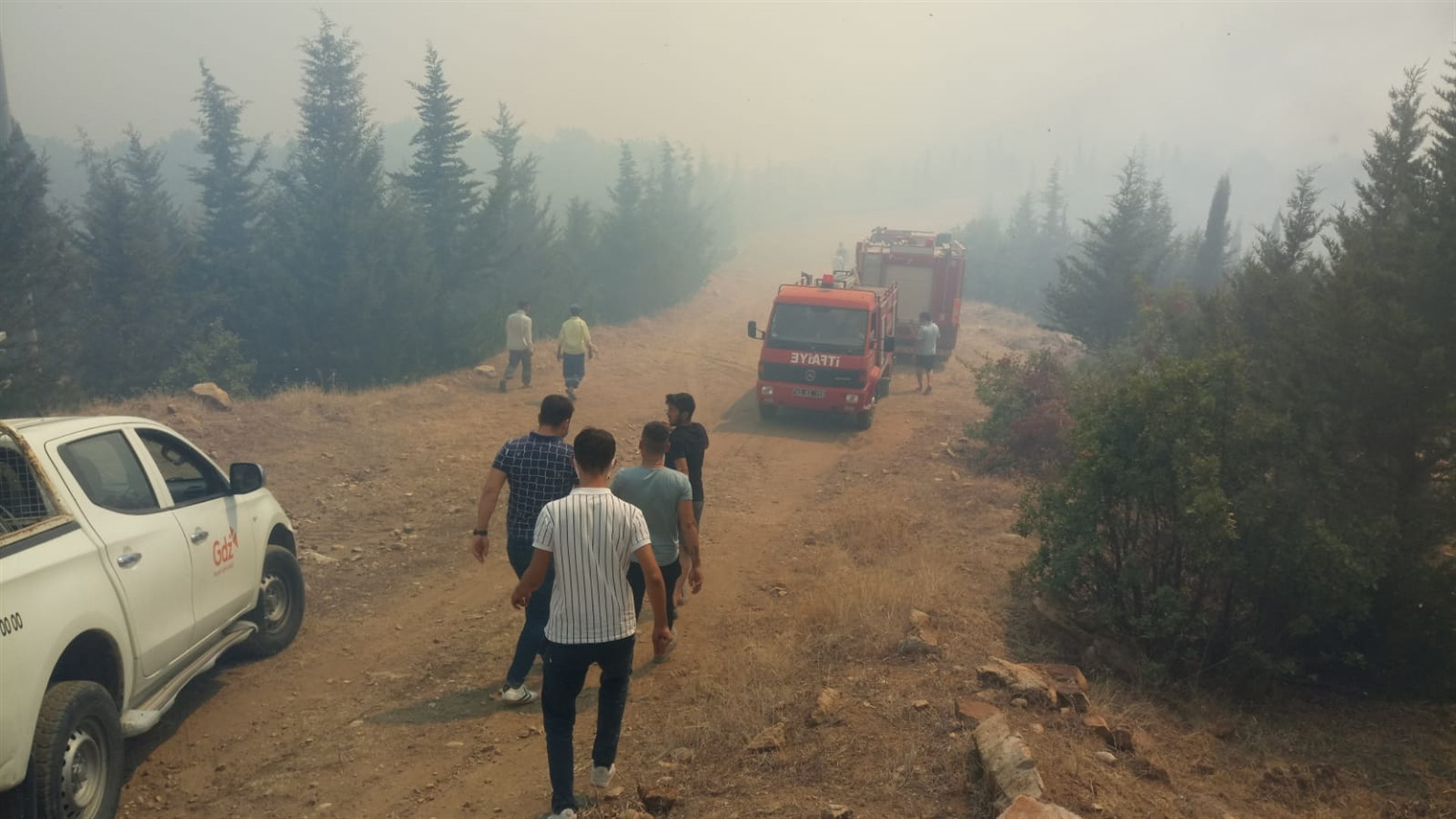 Manisa Demircide korkutan yangın