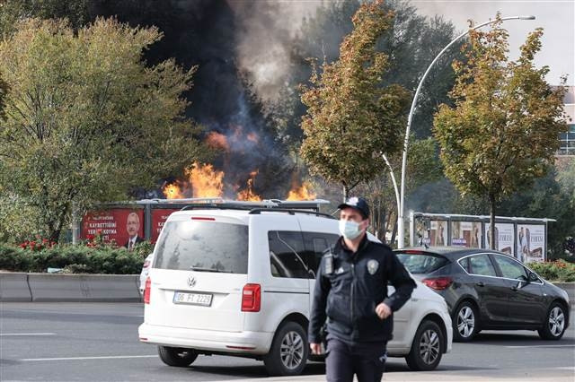 Son dakika: Ankarada Maden Tetkik ve Arama (MTA) yerleşkesinde patlama