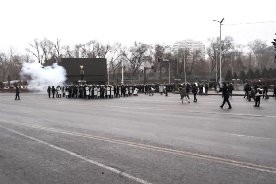 Son dakika... Kazakistandaki çatışmalardan yeni görüntüler