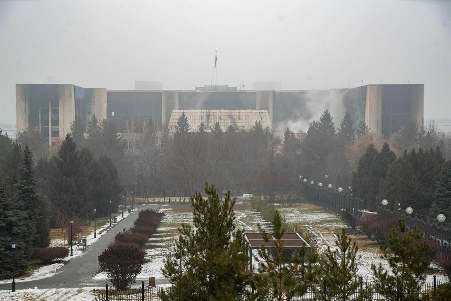 Son dakika... Kazakistandaki çatışmalardan yeni görüntüler