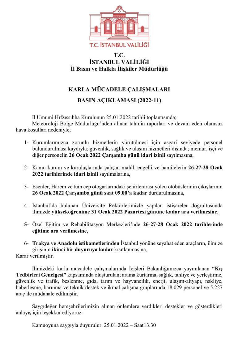 Üniversiteler tatil mi, ne zaman kadar tatil İstanbul Valisi Yerlikaya’dan üniversiteler hakkında açıklama