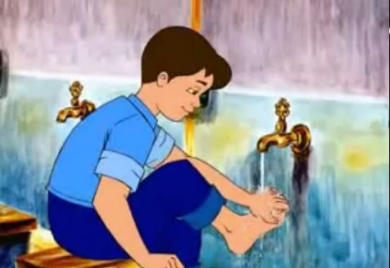 ABDEST: 10-SAĞ AYAK