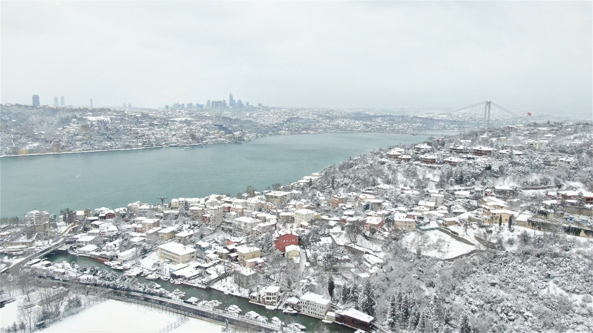 İstanbuldan kar manzaraları