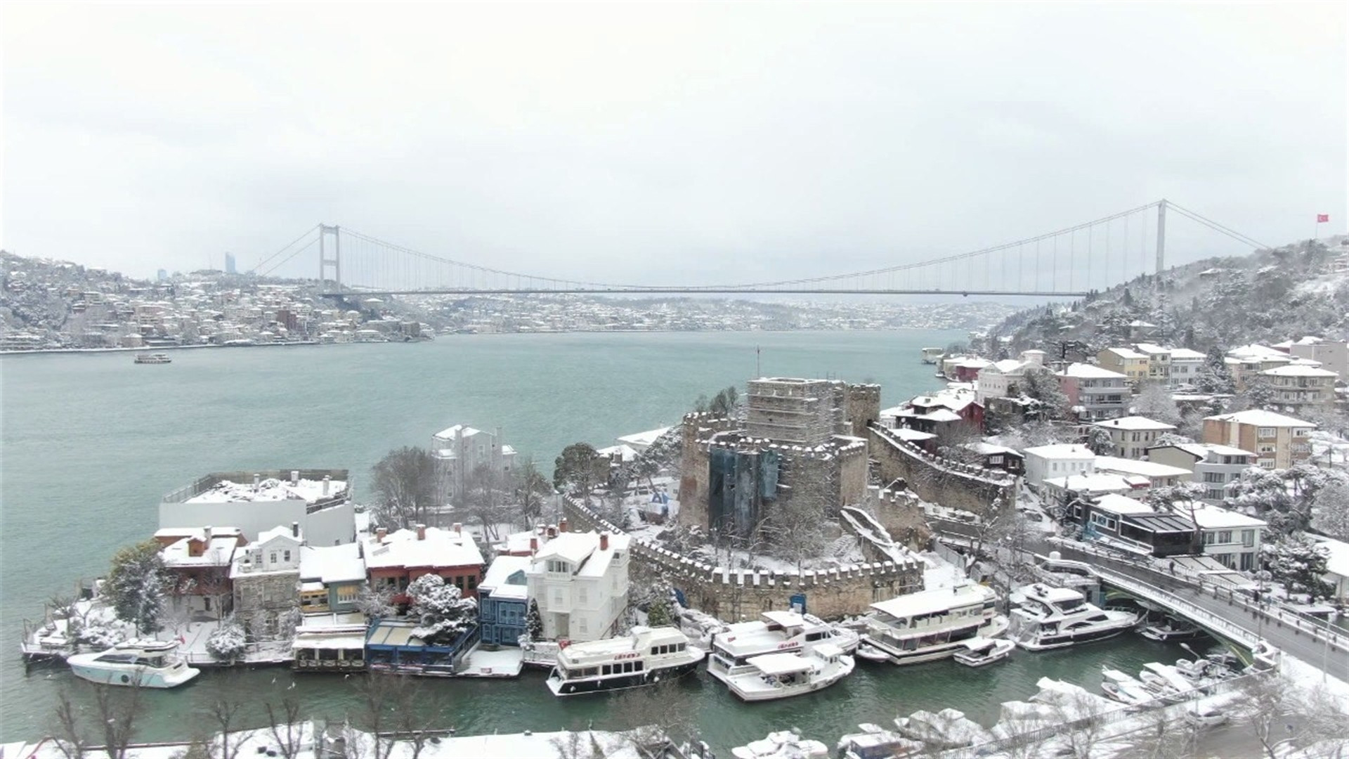 İstanbuldan kar manzaraları