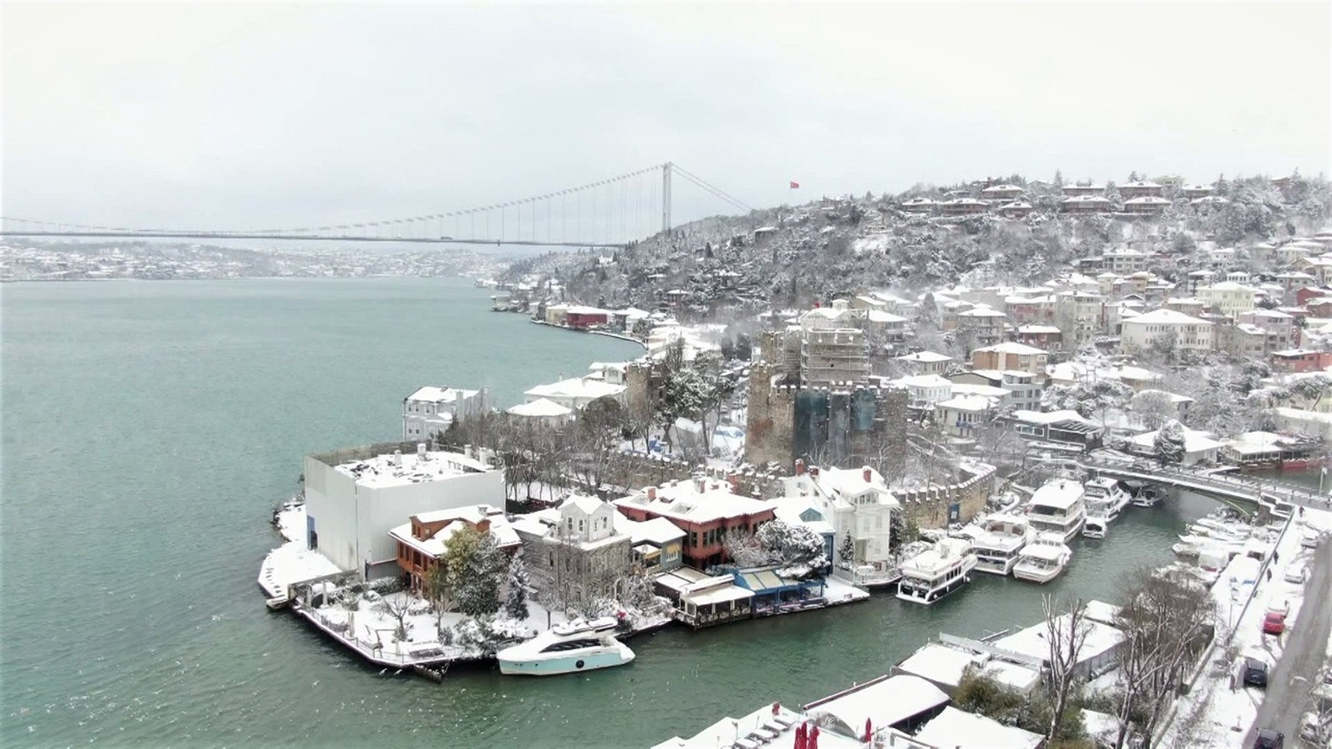 İstanbuldan kar manzaraları