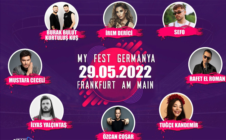 İrem Derici, Rafet El Roman ve Mustafa Ceceli My Fest Germanyada