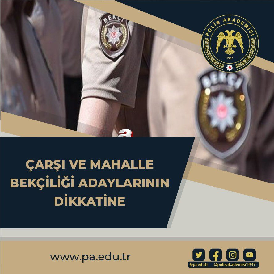 BEKÇİLİK BAŞVURUSU BAŞLIYOR: Polis Akademisi bekçi alımı sınavı için ilk duyuruyu yaptı
