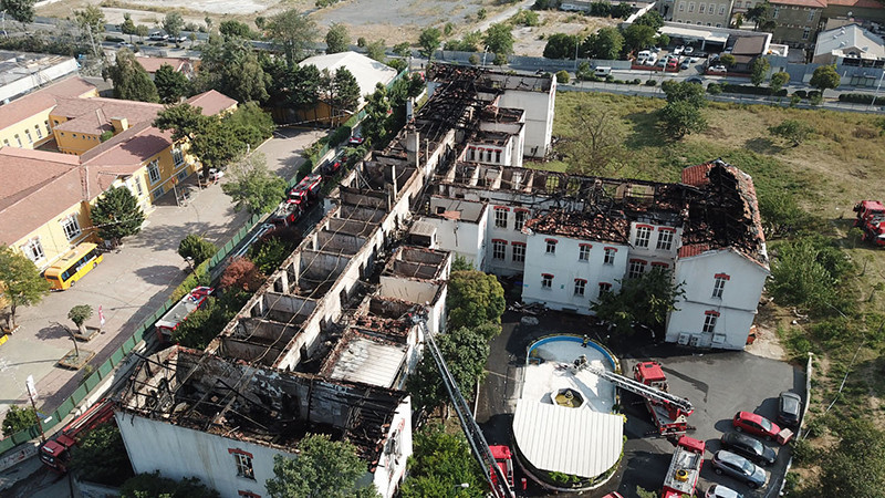 Balıklı Rum Hastanesinde yangın Hastalar tahliye edildi