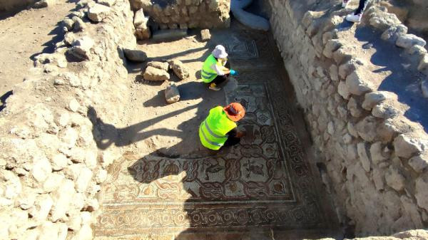İşte Hadrianopolis Antik Kentinde bulunan yeni mozaikler