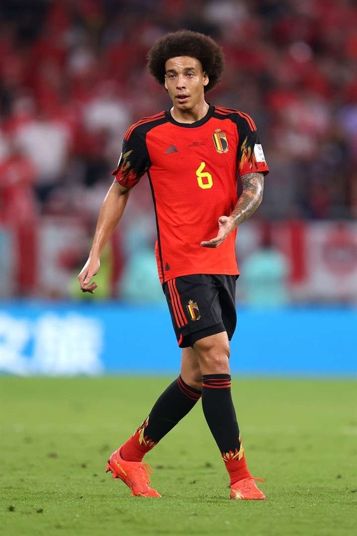 DOHA, QATAR - NOVEMBER 23: Axel Witsel of Belgium looks on during the FIFA World Cup Qatar 2022 Group F match between Belgium and Canada at Ahmad Bin Ali Stadium on November 23, 2022 in Doha, Qatar. (Photo by Julian Finney/Getty Images)
