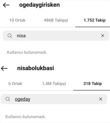 Ogeday Girişken ve Nisa Bölükbaşı ayrıldı mı Çift birbirini takip etmeyi bıraktı Ogeday Girişken ve Nisa Bölükbaşı ayrıldı mı Çift birbirini takip etmeyi bıraktı