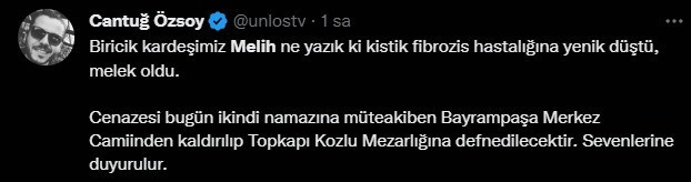 Yaşam mücadelesi ve gülen yüzü ile hatırlanacak.. Twitch yayıncısı Melih Kalkan 14 yaşında hayatını kaybetti... Kahreden haberi Cantuğ Özsoy verdi...