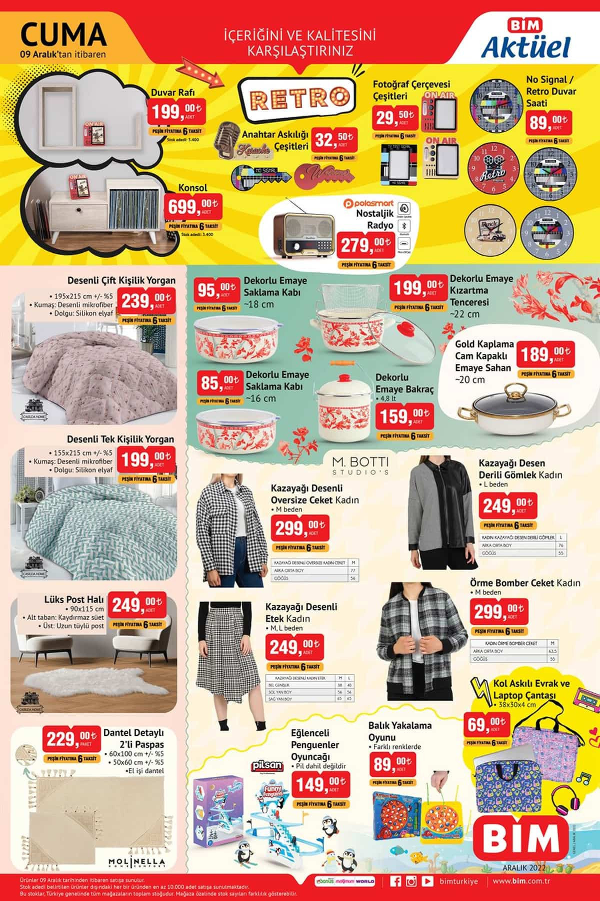 BİM AKTÜEL KATALOĞU 13 ARALIK | Makyaj malzemesi, temel gıda ve ev temizliği ürünlerinde indirim rüzgarı