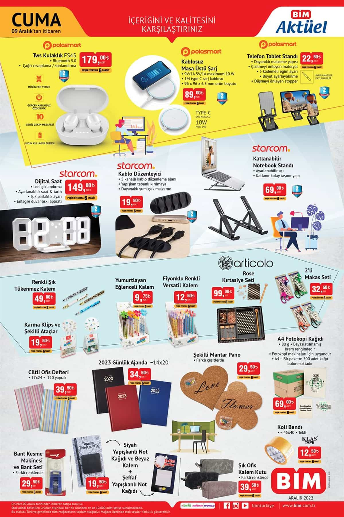 BİM 9-13 ARALIK AKTÜEL ÜRÜNLER KATALOĞU