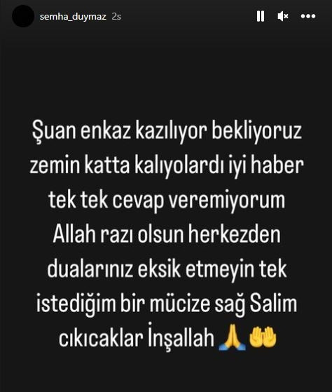 ŞUAN ENKAZ KAZILIYOR