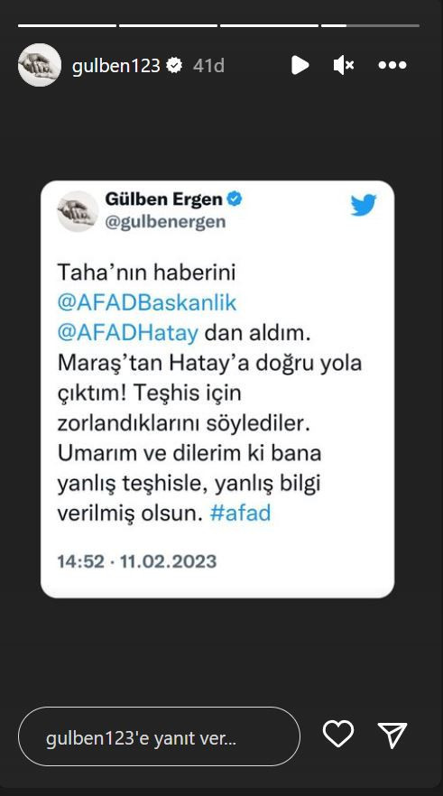 GÜLBEN ERGENDEN AÇIKLAMA GELDİ GÜLBEN ERGENDEN AÇIKLAMA GELDİ