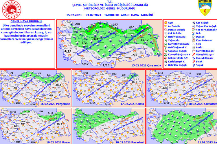 15 ŞUBAT DEPREM BÖLGESİ HAVA DURUMU 15 ŞUBAT DEPREM BÖLGESİ HAVA DURUMU