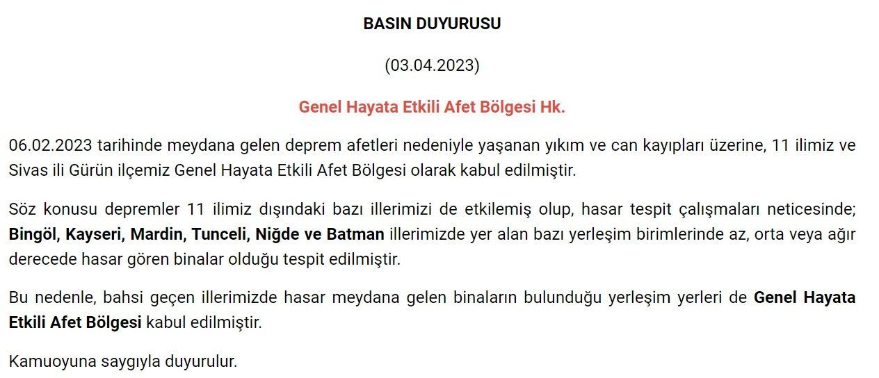 AFET BÖLGESİ İLLERİ: Hangi iller afet bölgesi ilan edildi AFAD 6 ili daha afet bölgesi olarak açıkladı