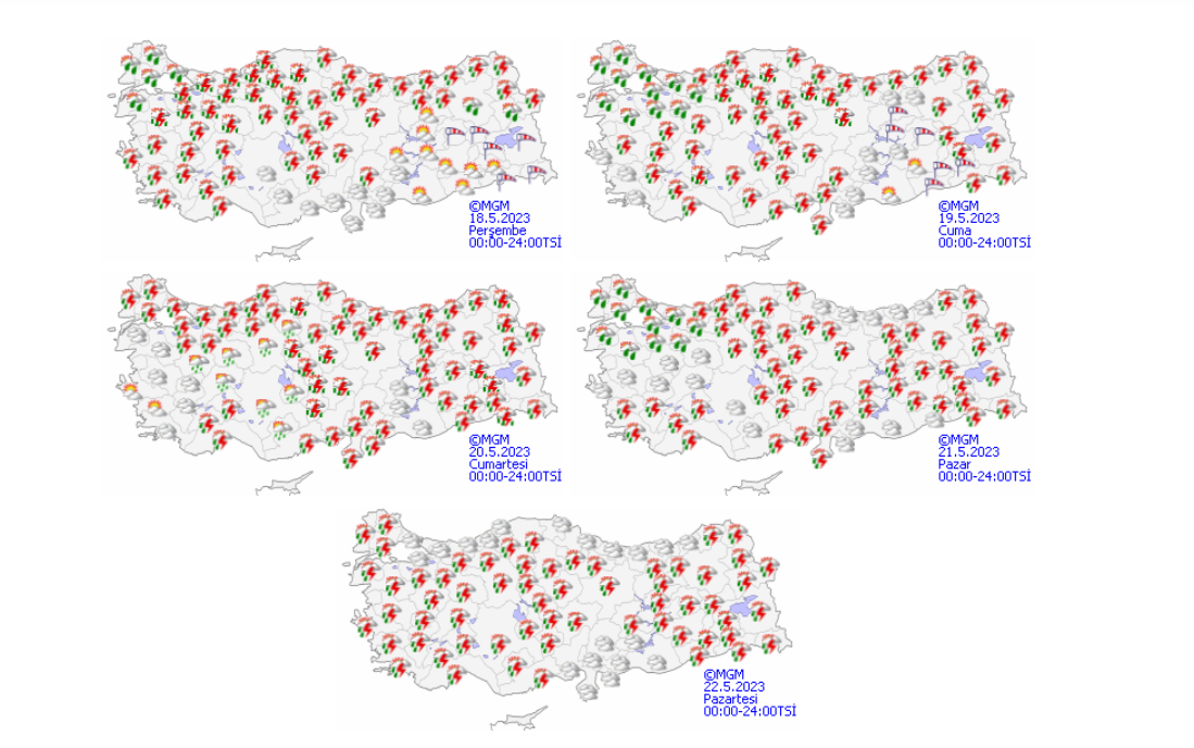KUVVETLİ GÖK GÜRÜLTÜLÜ SAĞANAK YAĞIŞ UYARISI