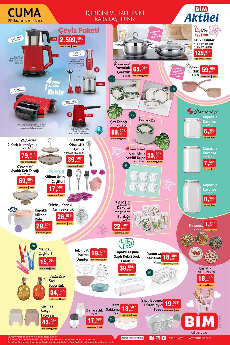 BİM AKTÜEL HAFTANIN ÜRÜNLERİ: Tatil ürünleri listelendi... İşte 6-9 Haziran ürünlerinden bilgiler