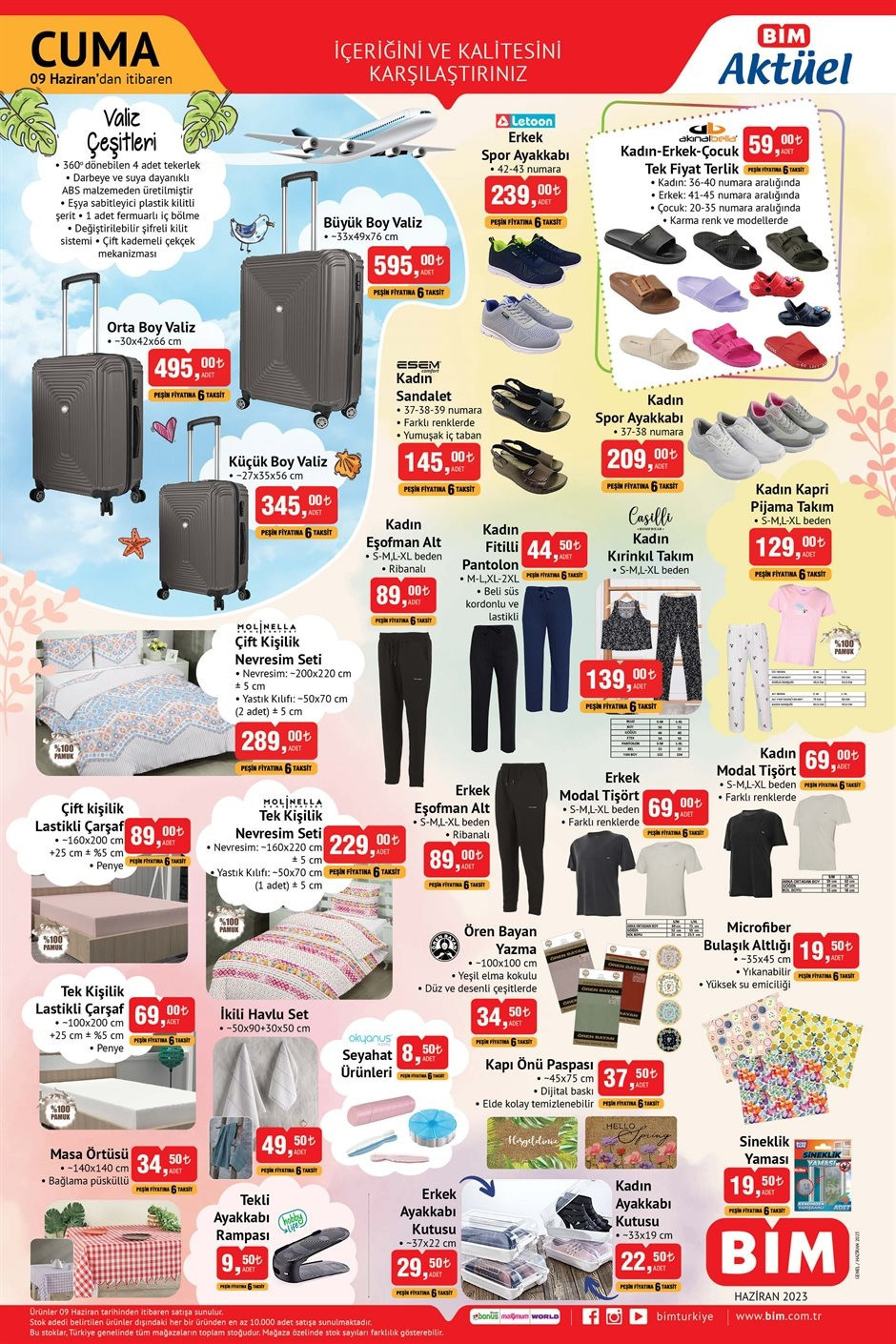 BİM AKTÜEL HAFTANIN ÜRÜNLERİ: Tatil ürünleri listelendi... İşte 6-9 Haziran ürünlerinden bilgiler