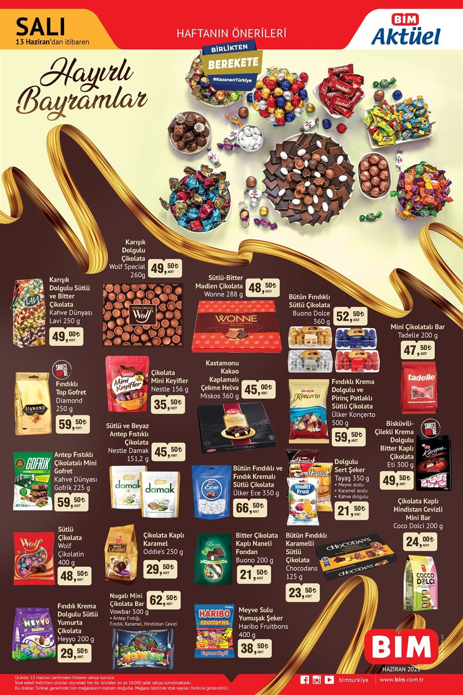 BİM  AKTÜEL ÜRÜNLER KATALOĞU 16 HAZİRAN 2023 (GÜNCEL) || BİMde bu hafta neler var Kurban Bayramı şekerleri ve çikolataları BİMde