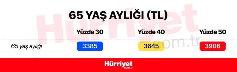 65 YAŞ AYLIĞI ZAMMI NE KADAR OLACAK