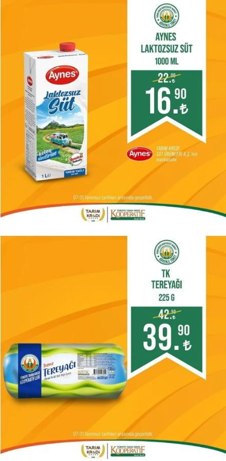 Tarım Kredi Market 11-13 Temmuz indirimli ürünler katalogu… Temizlik, kişisel bakım, kasap ve temel gıda ürünlerinde indirim fırsatı