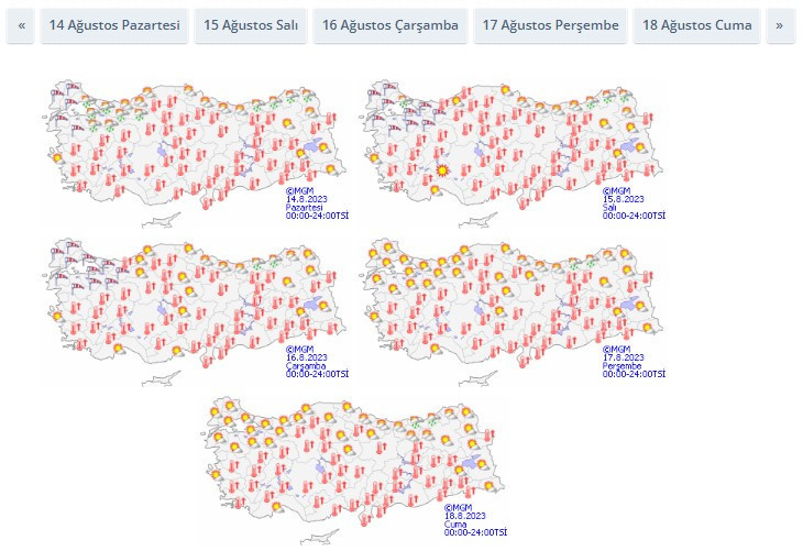 İL İL HAVA DURUMU TAHMİNLERİ