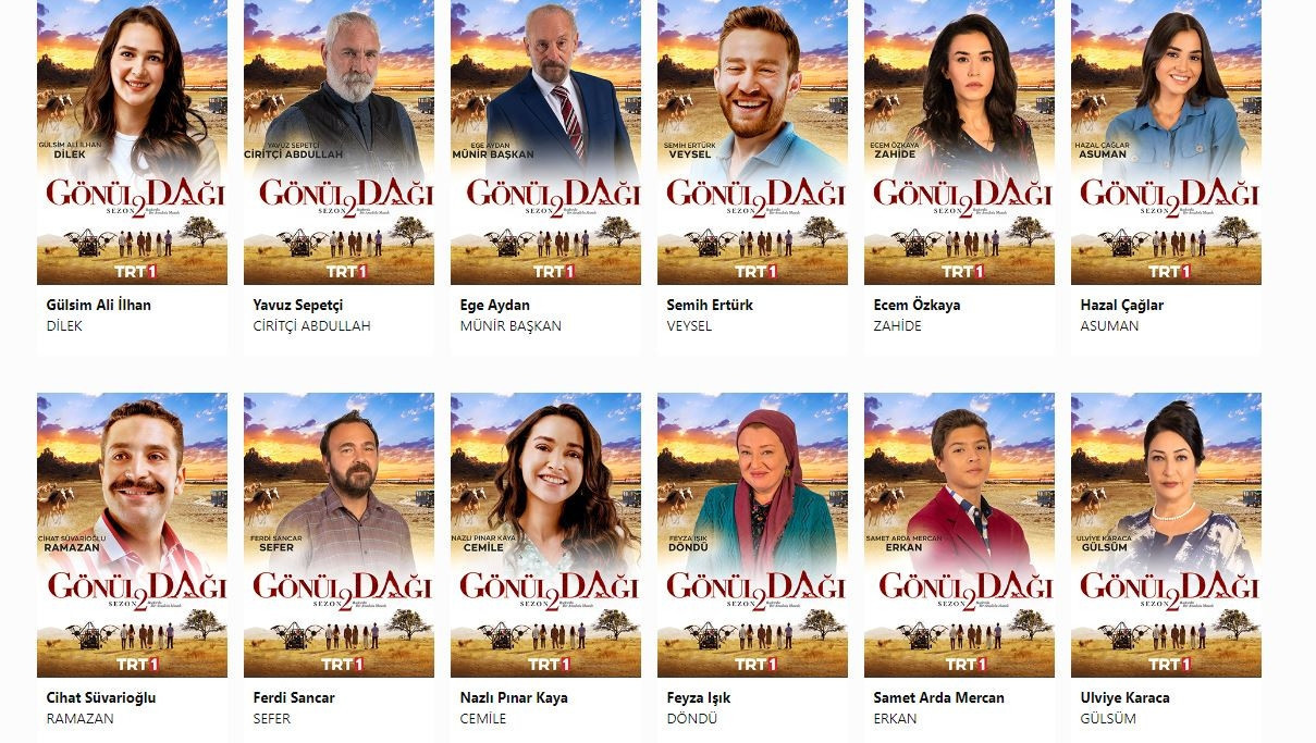 Gönül Dağı yeni sezon ne zaman başlayacak, çekimler başladı mı TRT1 Gönül Dağı yeni sezon oyuncu kadrosu belli oldu mu