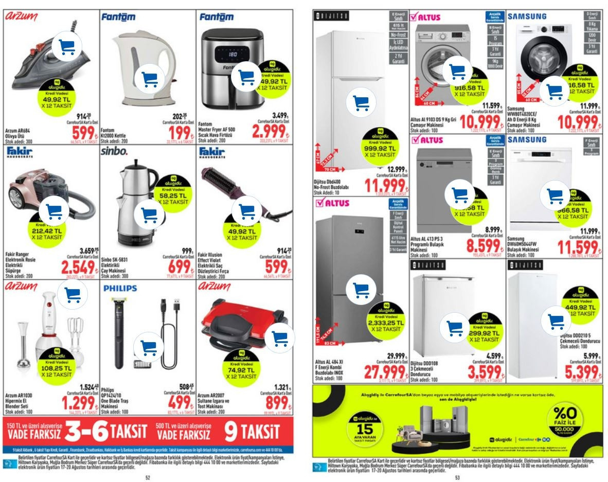 Carrefoursa indirimli ürünler listesi 21-23 Ağustos Kataloğu: Fritöz, çay makinesi, kettle, elektrikli süpürge ve tencere-tava çeşitleri satışta