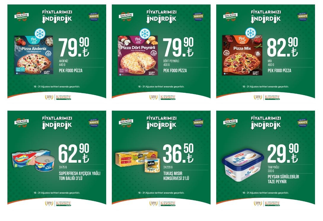 Tarım Kredi Marketleri 23-31 Ağustos Kataloğu: Tuvalet kağıdı, bebek bezi, peynir çeşitleri ve bulaşık deterjanında indirim fırsatı… Tarım Kredi marketlerinde 48 üründe indirim fırsatı