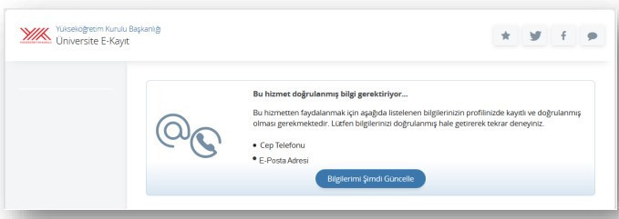 İLETİŞİM BİLGİLERİNİZİ GÜNCELLEYİN