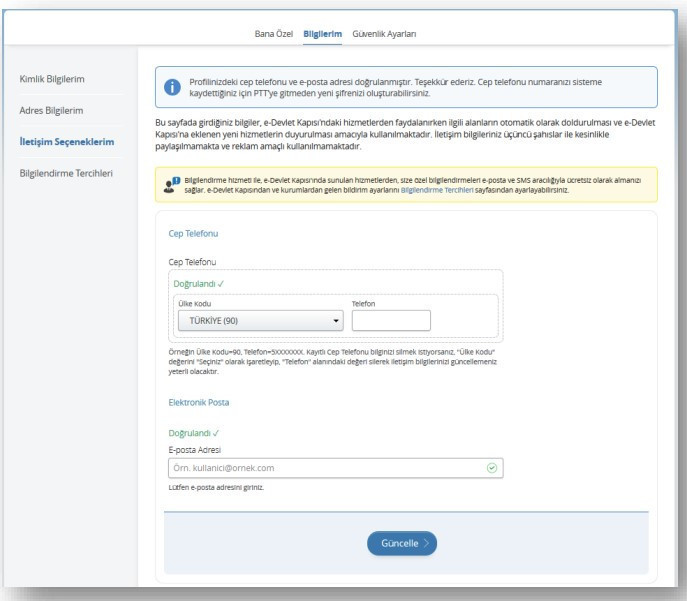 DOĞRULAMA İŞLEMİNİ EKSİKSİZ TAMAMLAYIN