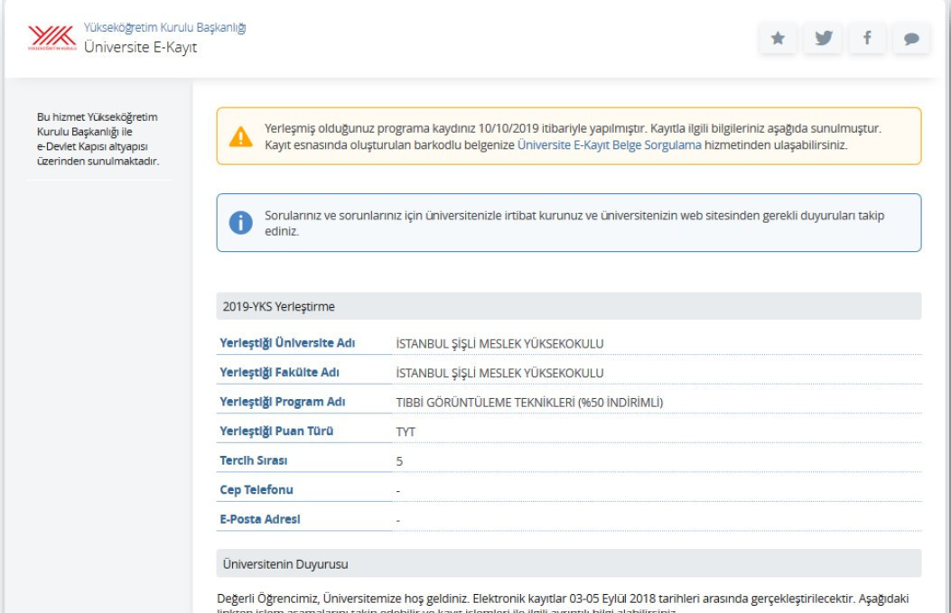 KAYIT BELGESİ GÖRÜNTÜLEME